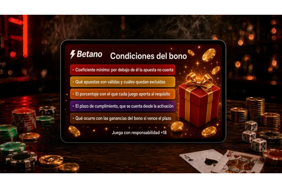 Condiciones de rollover y retiro de Betano Argentina